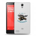 Полупрозрачный дизайнерский силиконовый чехол для Xiaomi RedMi Note Прозрачные дикий запад