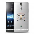 Полупрозрачный дизайнерский пластиковый чехол для Sony Xperia S Прозрачные дикий запад