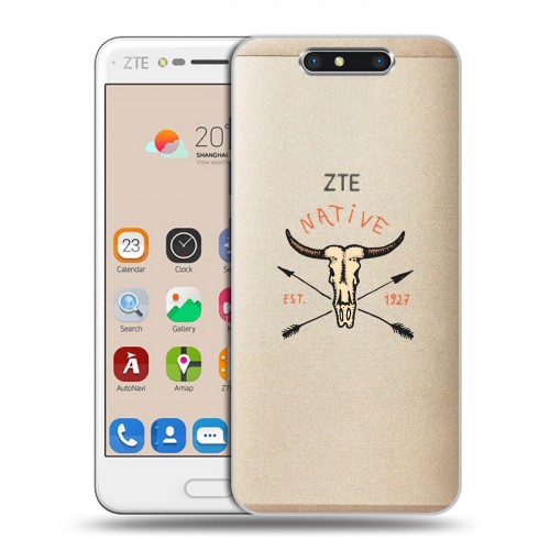 Полупрозрачный дизайнерский пластиковый чехол для ZTE Blade V8 Прозрачные дикий запад