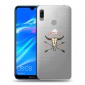 Полупрозрачный дизайнерский пластиковый чехол для Huawei Y6 (2019) Прозрачные дикий запад