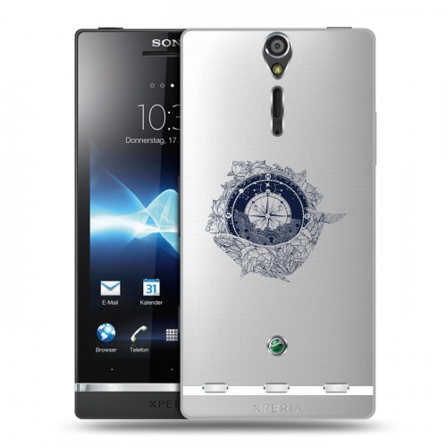 Полупрозрачный дизайнерский пластиковый чехол для Sony Xperia S Прозрачные дикий запад