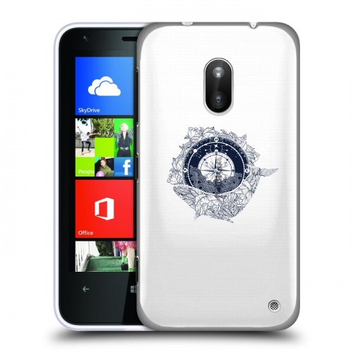 Полупрозрачный дизайнерский пластиковый чехол для Nokia Lumia 620 Прозрачные дикий запад