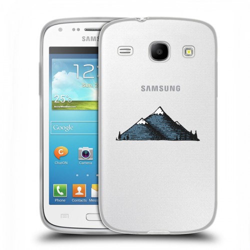 Полупрозрачный дизайнерский пластиковый чехол для Samsung Galaxy Core Прозрачные дикий запад