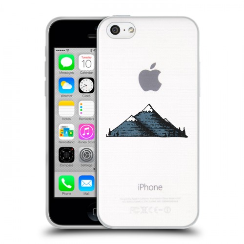 Полупрозрачный дизайнерский пластиковый чехол для Iphone 5c Прозрачные дикий запад