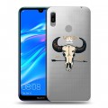 Полупрозрачный дизайнерский пластиковый чехол для Huawei Y6 (2019) Прозрачные дикий запад