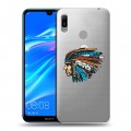 Полупрозрачный дизайнерский пластиковый чехол для Huawei Y6 (2019) Прозрачные дикий запад