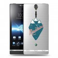 Полупрозрачный дизайнерский пластиковый чехол для Sony Xperia S Прозрачные дикий запад