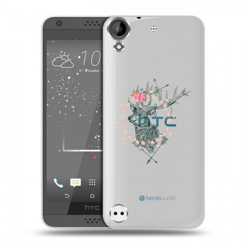 Полупрозрачный дизайнерский пластиковый чехол для HTC Desire 530 Прозрачные ловцы снов