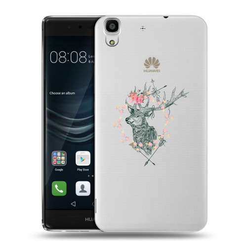 Полупрозрачный дизайнерский пластиковый чехол для Huawei Y6II Прозрачные ловцы снов