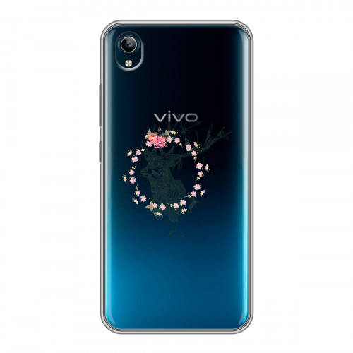 Полупрозрачный дизайнерский силиконовый с усиленными углами чехол для Vivo Y91C Прозрачные ловцы снов