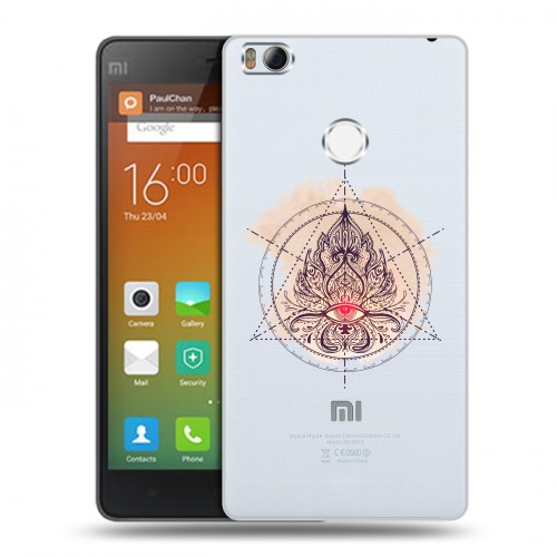 Полупрозрачный дизайнерский пластиковый чехол для Xiaomi Mi4S Прозрачное всевидящее око