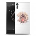 Полупрозрачный дизайнерский пластиковый чехол для Sony Xperia XZs Прозрачное всевидящее око