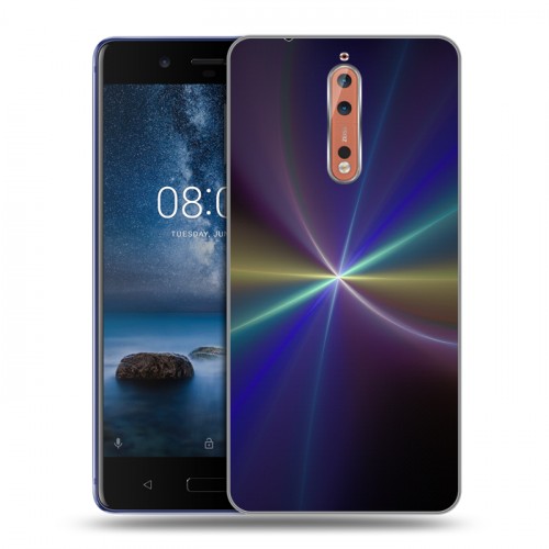 Дизайнерский пластиковый чехол для Nokia 8 Абстракции Вращение