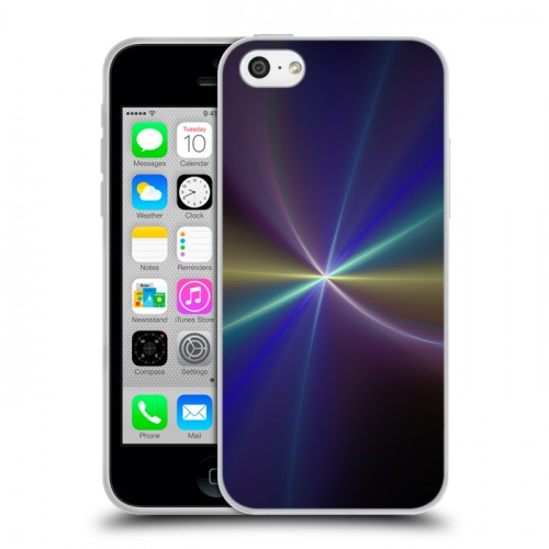 Дизайнерский пластиковый чехол для Iphone 5c Абстракции Вращение