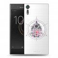 Полупрозрачный дизайнерский пластиковый чехол для Sony Xperia XZs Прозрачное всевидящее око