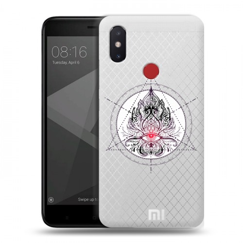 Полупрозрачный дизайнерский силиконовый чехол для Xiaomi Mi8 SE Прозрачное всевидящее око