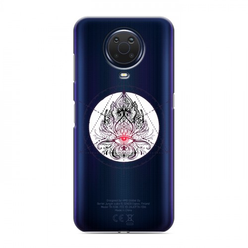 Полупрозрачный дизайнерский пластиковый чехол для Nokia G20 Прозрачное всевидящее око