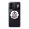 Полупрозрачный дизайнерский пластиковый чехол для Xiaomi Poco C65 Прозрачное всевидящее око