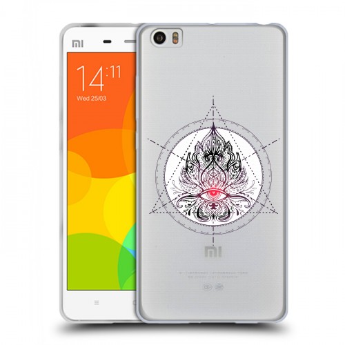 Полупрозрачный дизайнерский пластиковый чехол для Xiaomi Mi Note Прозрачное всевидящее око