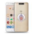 Полупрозрачный дизайнерский пластиковый чехол для ZTE Blade V8 Прозрачное всевидящее око