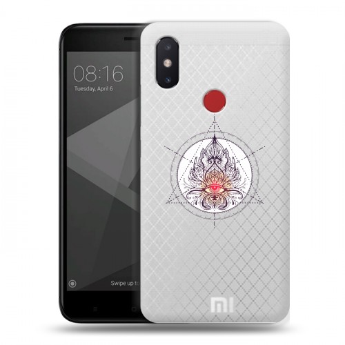 Полупрозрачный дизайнерский силиконовый чехол для Xiaomi Mi8 SE Прозрачное всевидящее око