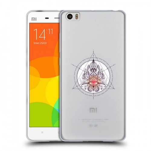 Полупрозрачный дизайнерский силиконовый чехол для Xiaomi Mi Note Прозрачное всевидящее око