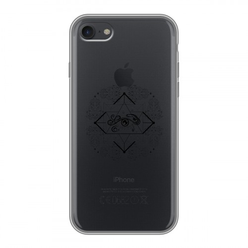 Полупрозрачный дизайнерский силиконовый чехол для Iphone 7 Прозрачное всевидящее око