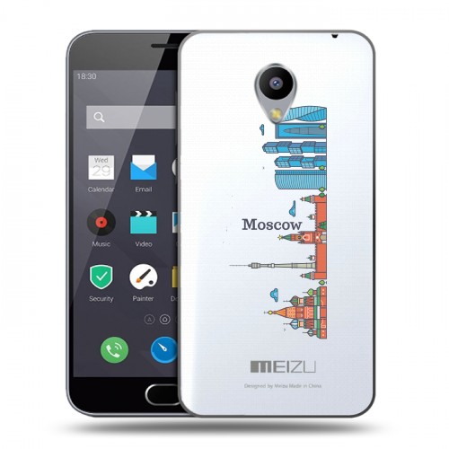 Полупрозрачный дизайнерский пластиковый чехол для Meizu M2 Note Москва