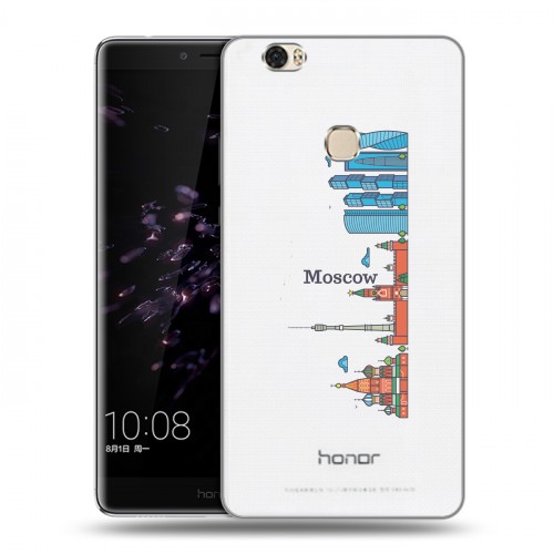 Полупрозрачный дизайнерский пластиковый чехол для Huawei Honor Note 8 Москва