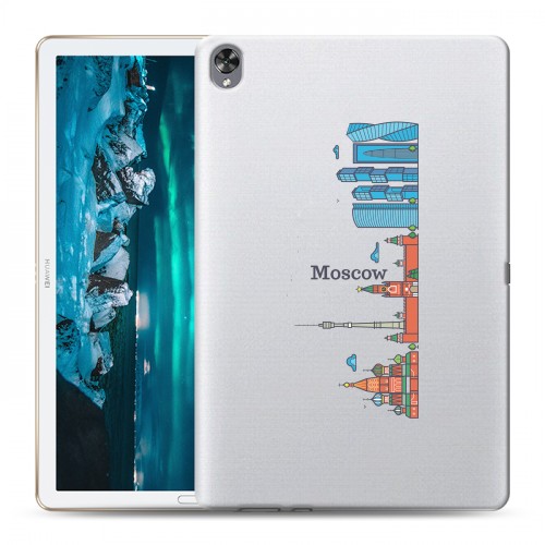 Полупрозрачный дизайнерский силиконовый чехол для Huawei MediaPad M6 10.8 Москва