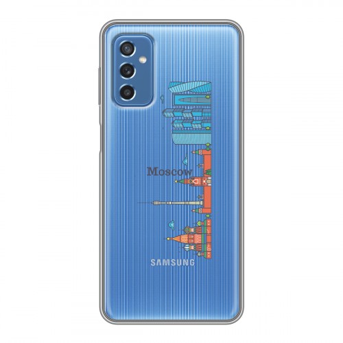 Полупрозрачный дизайнерский пластиковый чехол для Samsung Galaxy M52 5G Москва