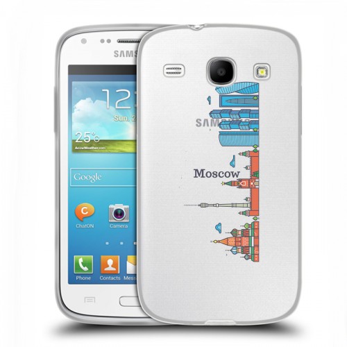 Полупрозрачный дизайнерский пластиковый чехол для Samsung Galaxy Core Москва