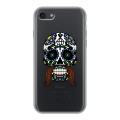 Полупрозрачный дизайнерский силиконовый чехол для Iphone 7 Прозрачные веселые черепа