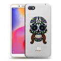 Полупрозрачный дизайнерский пластиковый чехол для Xiaomi RedMi 6A Прозрачные веселые черепа