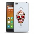 Полупрозрачный дизайнерский пластиковый чехол для Xiaomi Mi4S Прозрачные веселые черепа