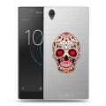 Полупрозрачный дизайнерский пластиковый чехол для Sony Xperia L1 Прозрачные веселые черепа