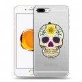 Дизайнерский силиконовый чехол для Iphone 7 Plus / 8 Plus Прозрачные веселые черепа