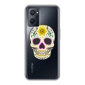 Дизайнерский силиконовый чехол для Realme 9i Прозрачные веселые черепа