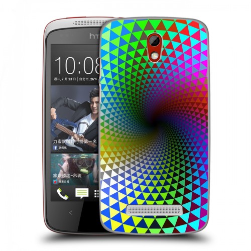 Дизайнерский пластиковый чехол для HTC Desire 500 Абстракции Вращение