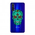 Полупрозрачный дизайнерский пластиковый чехол для Huawei Honor 20 Прозрачные веселые черепа