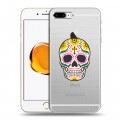 Дизайнерский силиконовый чехол для Iphone 7 Plus / 8 Plus Прозрачные веселые черепа