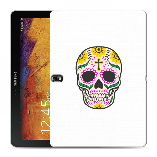 Дизайнерский силиконовый чехол для Samsung Galaxy Note 10.1 2014 editon Прозрачные веселые черепа