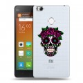 Полупрозрачный дизайнерский пластиковый чехол для Xiaomi Mi4S Прозрачные веселые черепа