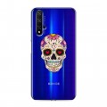 Полупрозрачный дизайнерский пластиковый чехол для Huawei Honor 20 Прозрачные веселые черепа