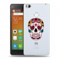 Полупрозрачный дизайнерский пластиковый чехол для Xiaomi Mi4S Прозрачные веселые черепа