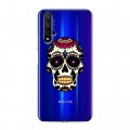 Полупрозрачный дизайнерский пластиковый чехол для Huawei Honor 20 Прозрачные веселые черепа