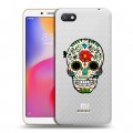 Полупрозрачный дизайнерский пластиковый чехол для Xiaomi RedMi 6A Прозрачные веселые черепа