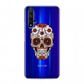 Полупрозрачный дизайнерский пластиковый чехол для Huawei Honor 20 Прозрачные веселые черепа