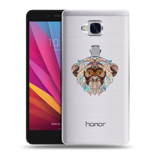 Дизайнерский силиконовый чехол для Huawei Honor 5X Животный арт 4