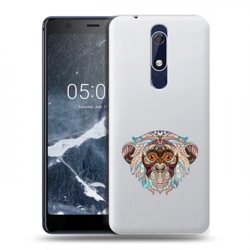 Дизайнерский пластиковый чехол для Nokia 5.1 Животный арт 4